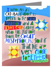 Custom Text Note Card - Great Mysteries by M. McGrath