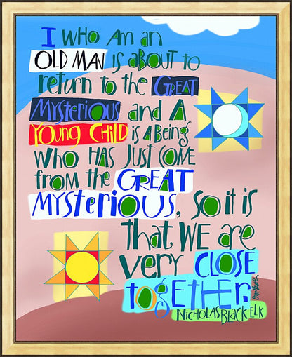 Wall Frame Gold - Great Mysteries by M. McGrath