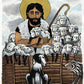Wall Frame Gold, Matted - Good Shepherd by Br. Mickey McGrath, OSFS - Trinity Stores