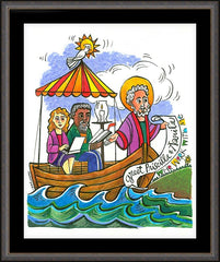 Wall Frame Espresso - St. Paul: Greet Sts. Priscilla and Aquila by M. McGrath