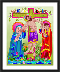 Wall Frame Black - Garden of the Crucifixion by M. McGrath