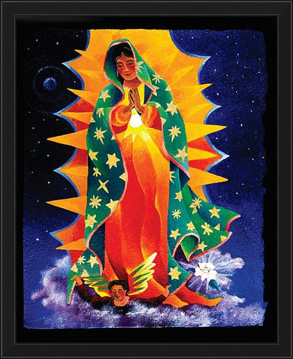 Wall Frame Black - Our Lady of Guadalupe by Br. Mickey McGrath, OSFS - Trinity Stores