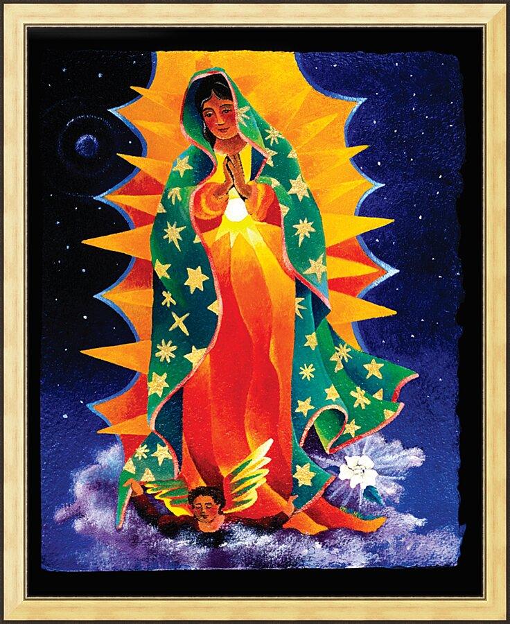 Wall Frame Gold - Our Lady of Guadalupe by M. McGrath