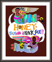 Wall Frame Espresso - Honey, You Have a Black Soul by M. McGrath