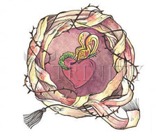 Acrylic Print - Sacred Heart and Crown of Thorns by M. McGrath