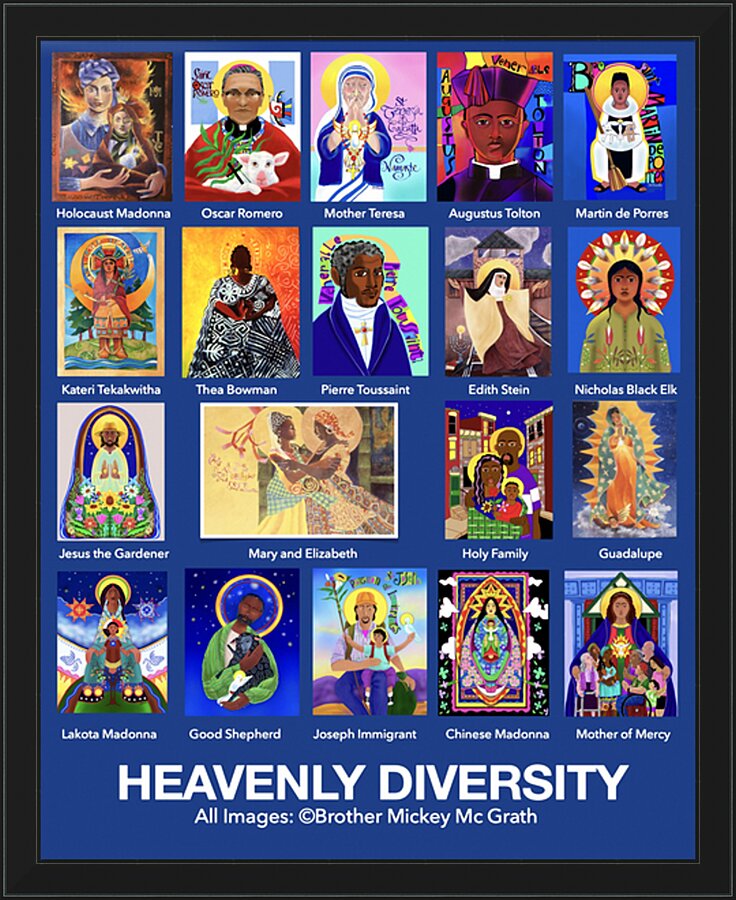 Wall Frame Black - Heavenly Diversity by M. McGrath