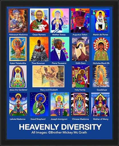 Wall Frame Black - Heavenly Diversity by M. McGrath