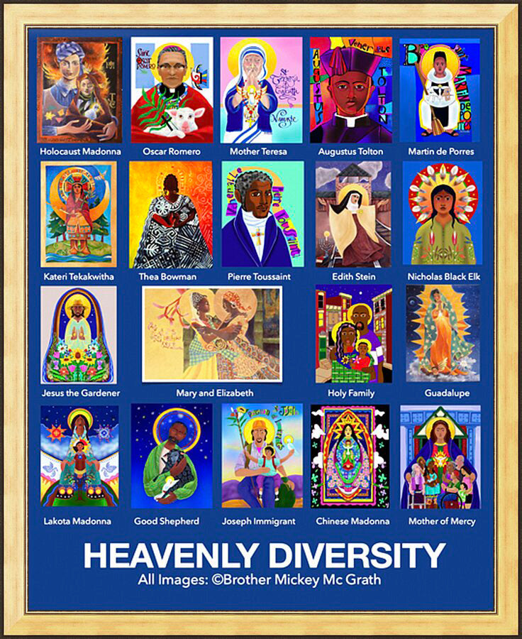 Wall Frame Gold - Heavenly Diversity by M. McGrath