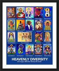 Wall Frame Black - Heavenly Diversity by M. McGrath