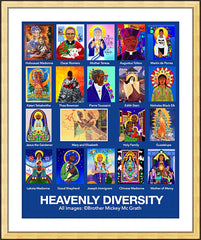 Wall Frame Gold - Heavenly Diversity by M. McGrath