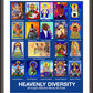 Wall Frame Espresso, Matted - Heavenly Diversity by M. McGrath