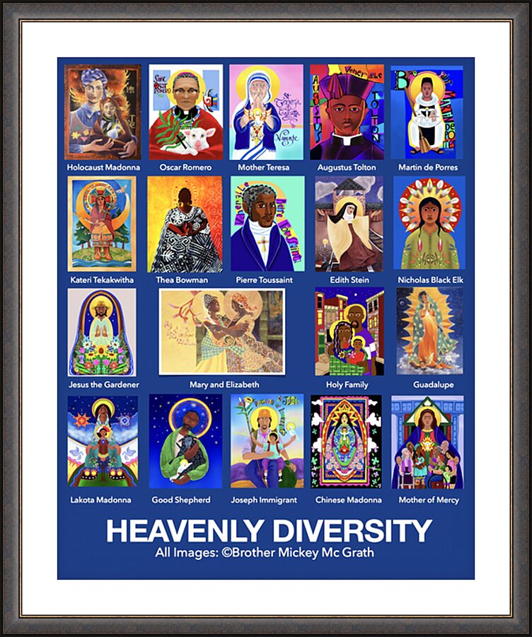 Wall Frame Espresso, Matted - Heavenly Diversity by M. McGrath