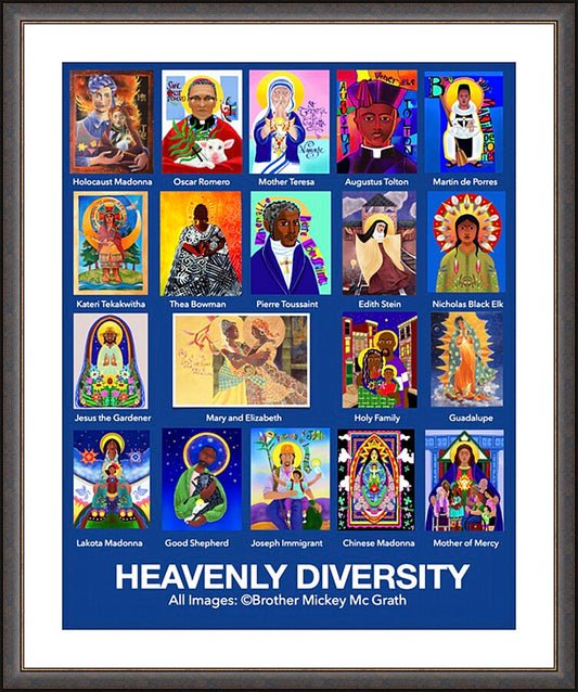 Wall Frame Espresso, Matted - Heavenly Diversity by M. McGrath