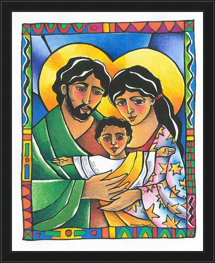 Wall Frame Black - Holy Family by Br. Mickey McGrath, OSFS - Trinity Stores