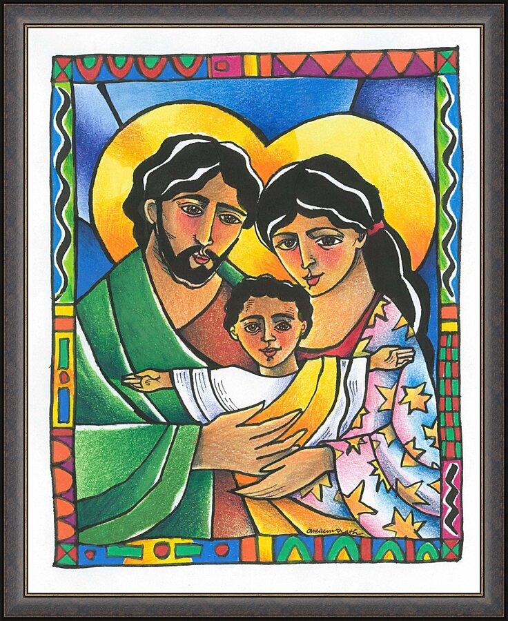 Wall Frame Espresso - Holy Family by Br. Mickey McGrath, OSFS - Trinity Stores