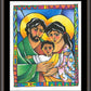 Wall Frame Espresso, Matted - Holy Family by Br. Mickey McGrath, OSFS - Trinity Stores