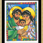 Wall Frame Gold, Matted - Holy Family by Br. Mickey McGrath, OSFS - Trinity Stores