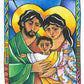 Wall Frame Espresso, Matted - Holy Family by M. McGrath