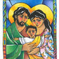 Wall Frame Gold, Matted - Holy Family by Br. Mickey McGrath, OSFS - Trinity Stores