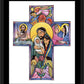 Wall Frame Black, Matted - Holy Family Cross by M. McGrath
