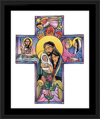Wall Frame Black - Holy Family Cross by M. McGrath