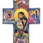 Wall Frame Gold, Matted - Holy Family Cross by M. McGrath