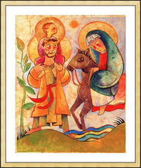 Wall Frame Gold - Holy Family: Giotto by M. McGrath