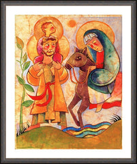 Wall Frame Espresso - Holy Family: Giotto by M. McGrath