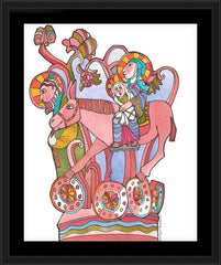 Wall Frame Black - Holy Family, A Pilgrim by M. McGrath