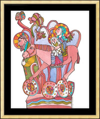 Wall Frame Gold - Holy Family, A Pilgrim by M. McGrath
