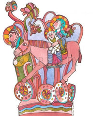 Metal Print - Holy Family, A Pilgrim by M. McGrath