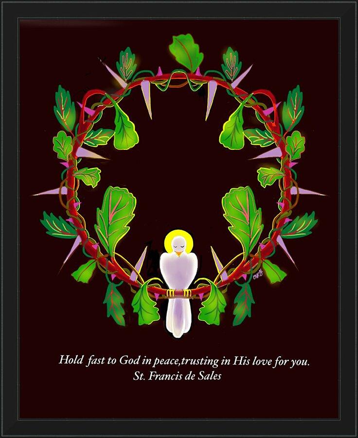 Wall Frame Black - Hold Fast to God by M. McGrath