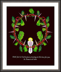 Wall Frame Espresso - Hold Fast to God by M. McGrath