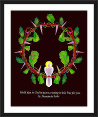 Wall Frame Black - Hold Fast to God by M. McGrath
