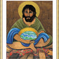 Wall Frame Gold, Matted - High Priest by Br. Mickey McGrath, OSFS - Trinity Stores