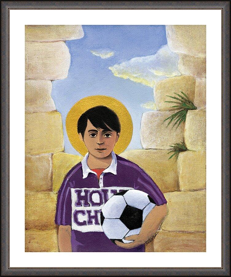 Wall Frame Espresso, Matted - Holy Child by Br. Mickey McGrath, OSFS - Trinity Stores