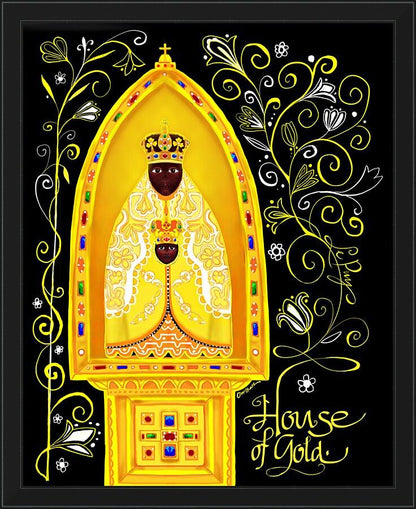 Wall Frame Black - Mary, House of Black by Br. Mickey McGrath, OSFS - Trinity Stores