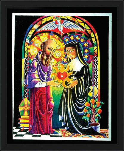Wall Frame Black - One Heart, One Soul by Br. Mickey McGrath, OSFS - Trinity Stores