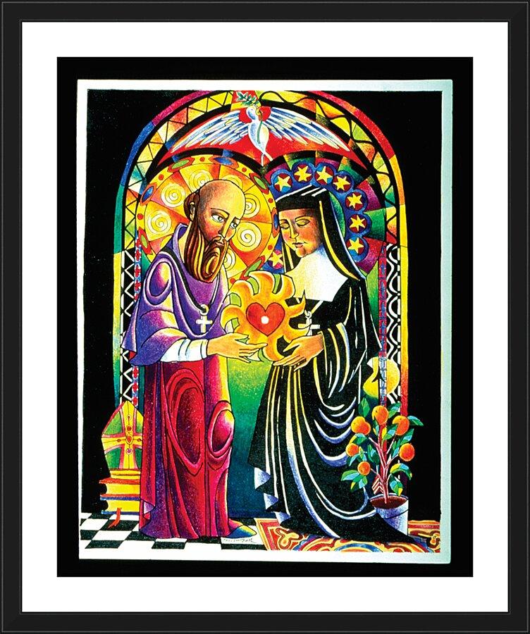 Wall Frame Black, Matted - One Heart, One Soul by Br. Mickey McGrath, OSFS - Trinity Stores