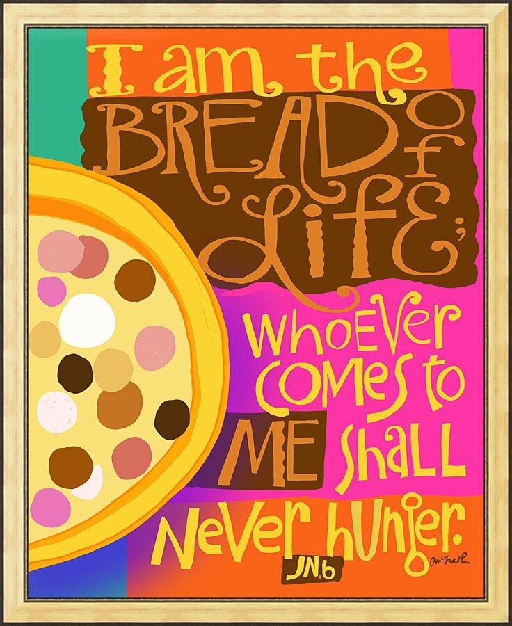 Wall Frame Gold - I Am The Bread Of Life by M. McGrath