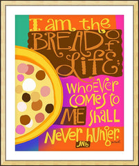 Wall Frame Gold - I Am The Bread Of Life by M. McGrath