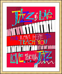 Wall Frame Gold - I Am Here To Teach You by M. McGrath