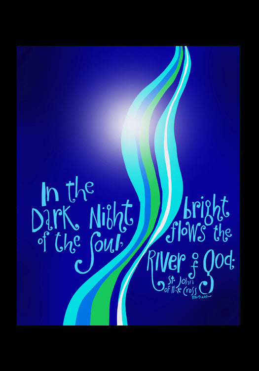 In the Dark Night - Holy Card