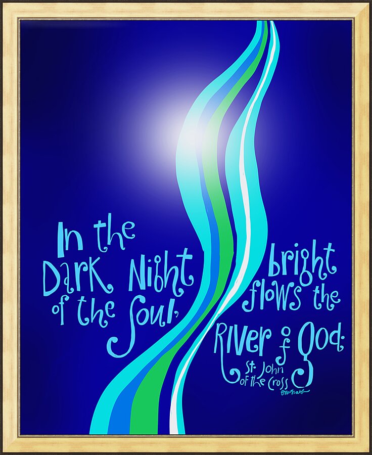 Wall Frame Gold - In the Dark Night by M. McGrath