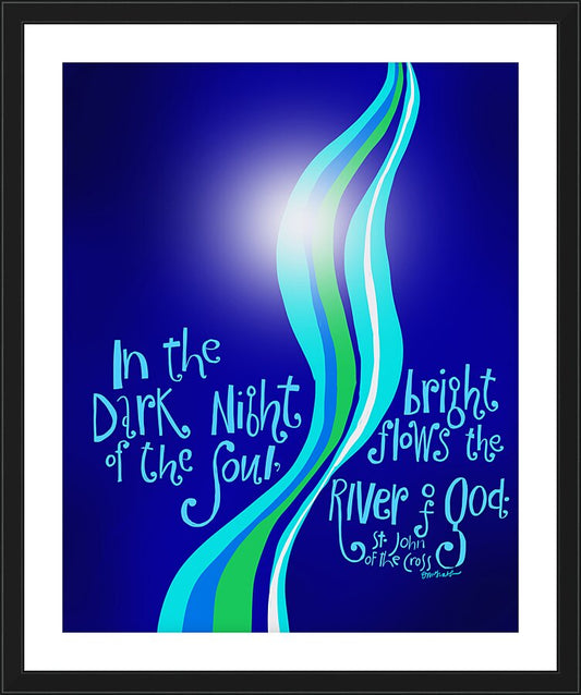 Wall Frame Black, Matted - In the Dark Night by M. McGrath