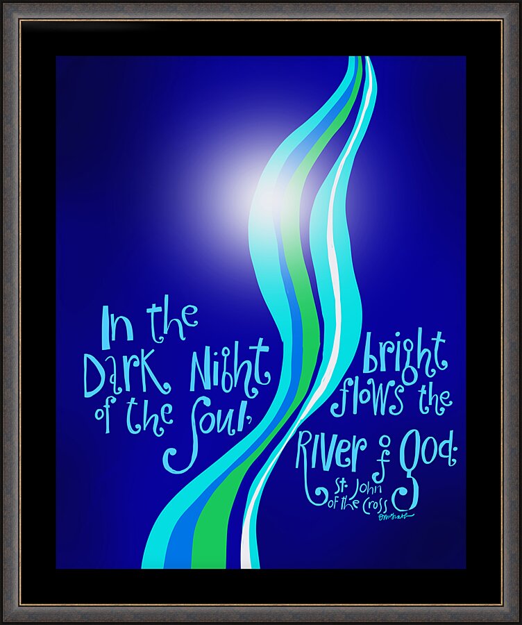 Wall Frame Espresso - In the Dark Night by M. McGrath