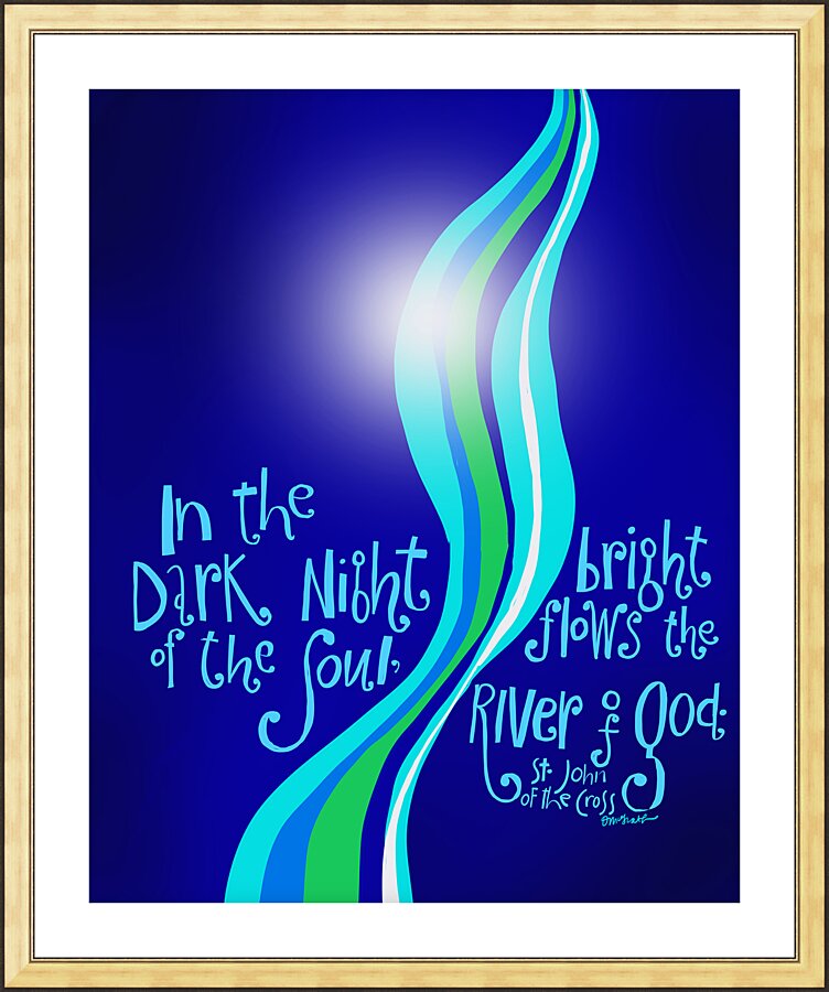 Wall Frame Gold, Matted - In the Dark Night by M. McGrath