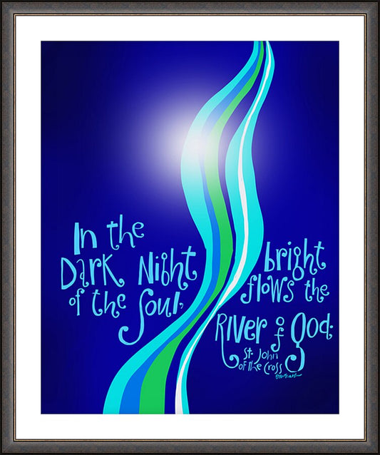 Wall Frame Espresso, Matted - In the Dark Night by M. McGrath