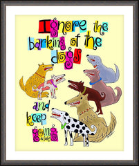 Wall Frame Espresso - Ignore The Barking by M. McGrath
