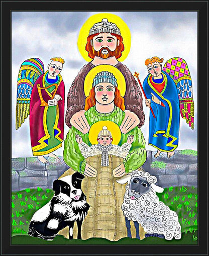 Wall Frame Black - Irish Holy Family by Br. Mickey McGrath, OSFS - Trinity Stores